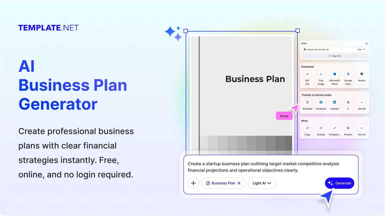 Free AI Business Plan Generator, Create Business Plans Online [ No Signup ]